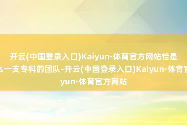 开云(中国登录入口)Kaiyun·体育官方网站恰是有了这么一支专科的团队-开云(中国登录入口)Kaiyun·体育官方网站