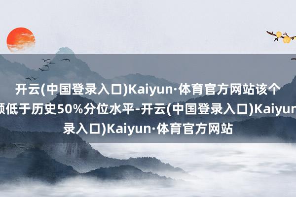 开云(中国登录入口)Kaiyun·体育官方网站该个股现时融资余额低于历史50%分位水平-开云(中国登录入口)Kaiyun·体育官方网站