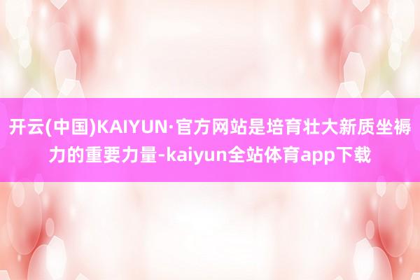 开云(中国)KAIYUN·官方网站是培育壮大新质坐褥力的重要力量-kaiyun全站体育app下载