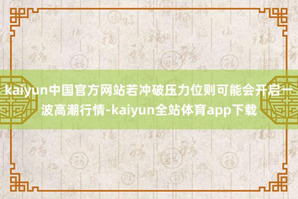 kaiyun中国官方网站若冲破压力位则可能会开启一波高潮行情-kaiyun全站体育app下载
