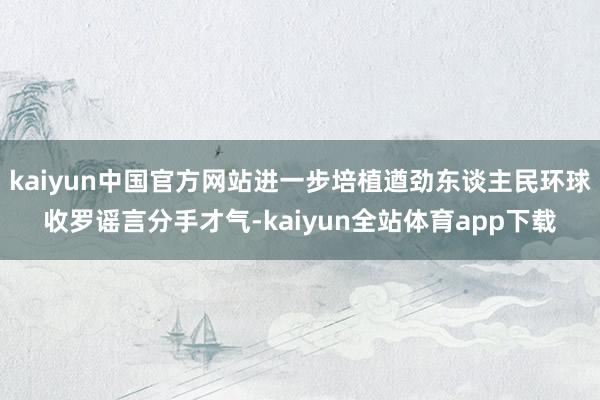 kaiyun中国官方网站进一步培植遒劲东谈主民环球收罗谣言分手才气-kaiyun全站体育app下载