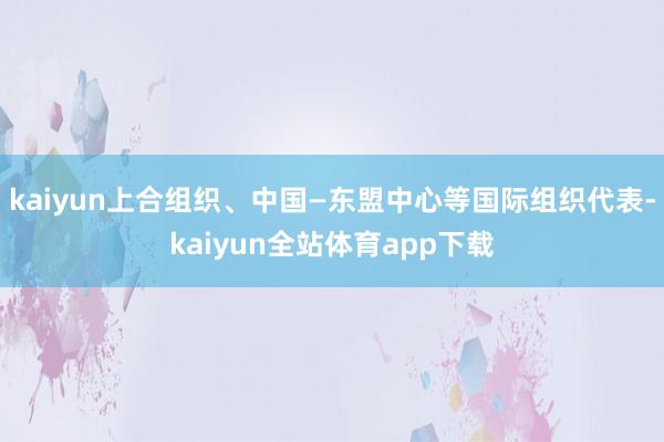 kaiyun上合组织、中国—东盟中心等国际组织代表-kaiyun全站体育app下载
