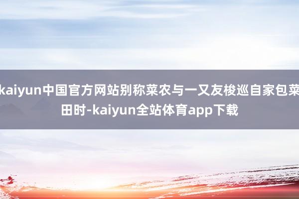 kaiyun中国官方网站别称菜农与一又友梭巡自家包菜田时-kaiyun全站体育app下载