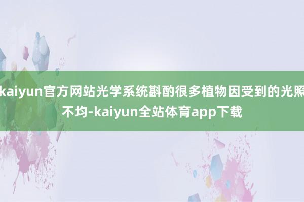 kaiyun官方网站光学系统斟酌很多植物因受到的光照不均-kaiyun全站体育app下载