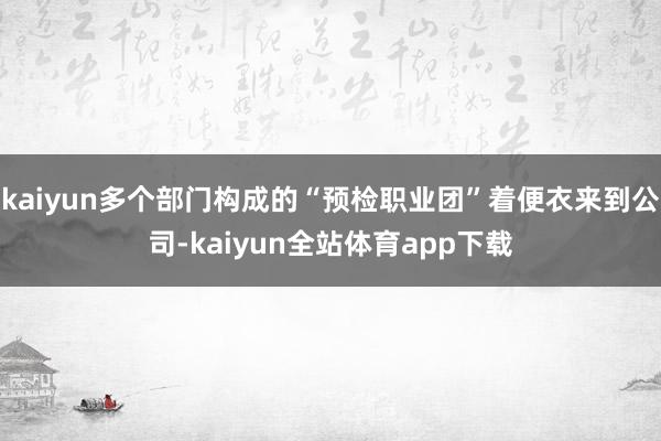 kaiyun多个部门构成的“预检职业团”着便衣来到公司-kaiyun全站体育app下载